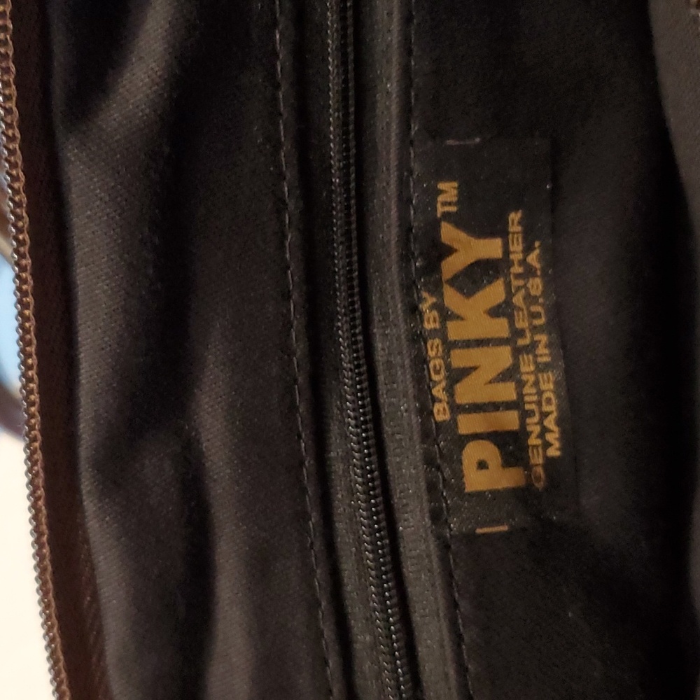 Pinky #6818-45  Genuine  leather brown printMaide in USA - Picture 4 of 5